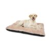 Ultra Soft Calming Dog Bed Crate Pad for Large to Small Dogs 35x23 Beige