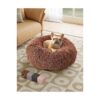 Ultra-Soft Circle Bed for Small Dogs and Cats, Waterproof and Cozy, 23-Inch, Ocher