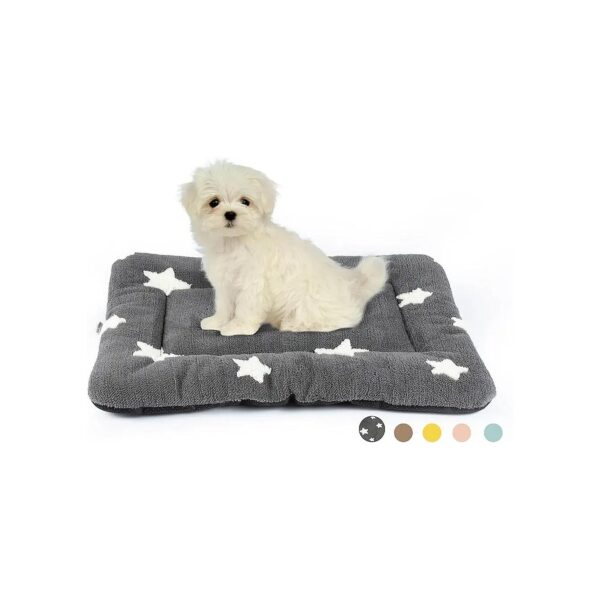 Ultra Soft Flat Puppy Mattress for 24 inch Cage - Anti-Slip Grey Dog Bed Cushion