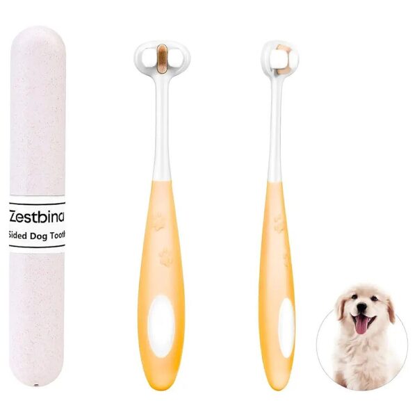 Ultra Soft Nano Bristles Dog Toothbrush for Easy Teeth Cleaning