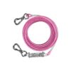 Ultra Strong 50FT Reflective Dog Tie Out Cable with Locking Hook for Dogs up to 500 LBS