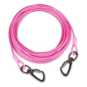 Ultra Strong Dog Tie Out Cable, Suitable for Small Medium Large Dogs up to 350 pounds