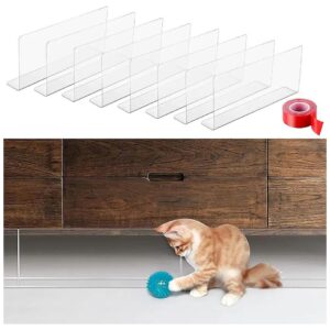 Under Bed and Couch Blockers with Long Strong Adhesive, 8-Pack - Keep Pets and Dust Out