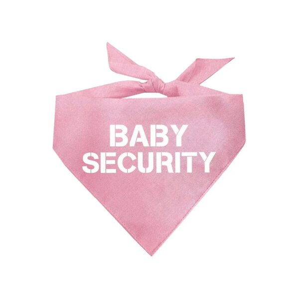 Unique Baby Security Announcement Dog Bandana for Medium to Large Dogs in 7 Baby Pink