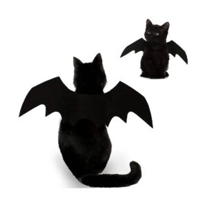 Unique Black Bat Wing Costume for Cats Dogs Small Pets Halloween Cosplay Accessories