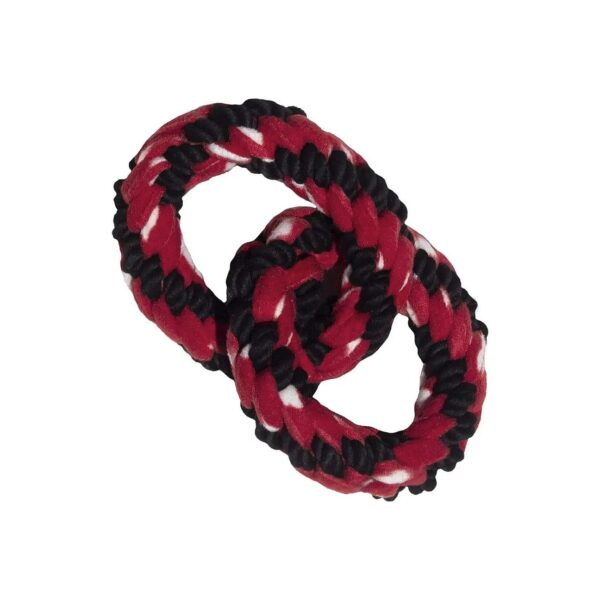 Unique Cotton Fleece Tug Toy with Double Rings for Dog Play