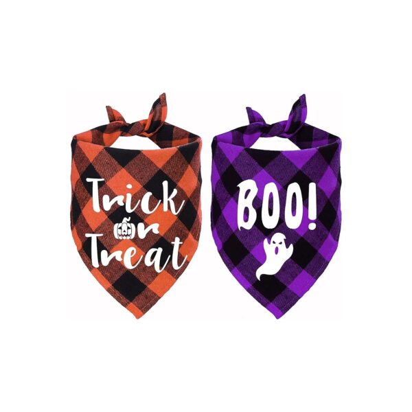 Unique Daily Wear and Halloween Party Accessory with Lightweight Halloween Dog Bandanas