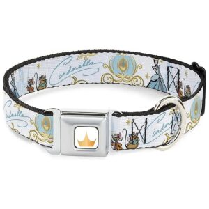 Unique Dog Collar with Seatbelt Buckle, Pumpkin Coach and Mice Artwork