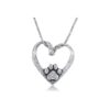 Unique Dog Paw Print Necklace for Dog Owners and Lovers of All Dog Breeds