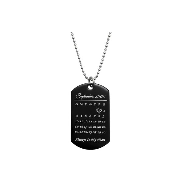 Unique Engraved Stainless Steel Dog Tag Pendant Necklace Gift