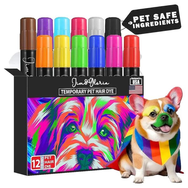 Unique Gift Idea for Dog and Cat Lovers - Temporary Hair Coloring Markers