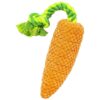 Unique Gift for Dog Lovers - Squeaky Carrot Shaped Rope Toy for Dog Teething and Play