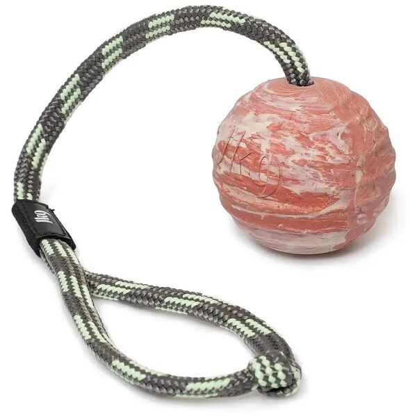 Unique Gnawing Toy Natural Rubber Ball with Horizontally Grooved Design for Healthy Teeth