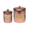 Unique Hammered Copper Metallic Metal Treat Containers