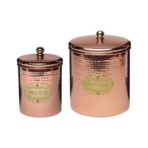 Unique Hammered Copper Metallic Metal Treat Containers