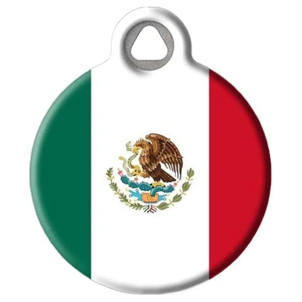 Unique Mexico Flag Design Large 25 Inch Dog Tag with Customized ID Information