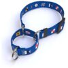 Unique Nautical Pattern Polyester Martingale Dog Collar Size Small 14 Long