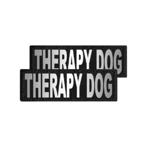 Unique Reflective Therapy Dog Patches for Small and Medium Size Dogs with Printed Letters