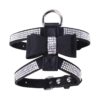 Unique Rhinestone and Bowknot Patterned Dog Harness Vest with Suede Material