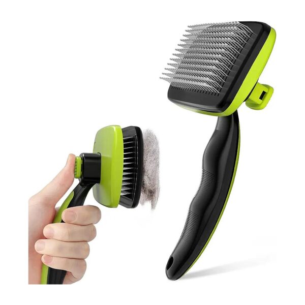 Unique Self-Cleaning Mechanism Dog Brush for Easy Hair Removal and Pet Comfort