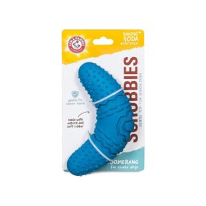 Unique Shape Dental Chew Toy for Senior Dogs with Soft Rubber and Scrubbies Texture