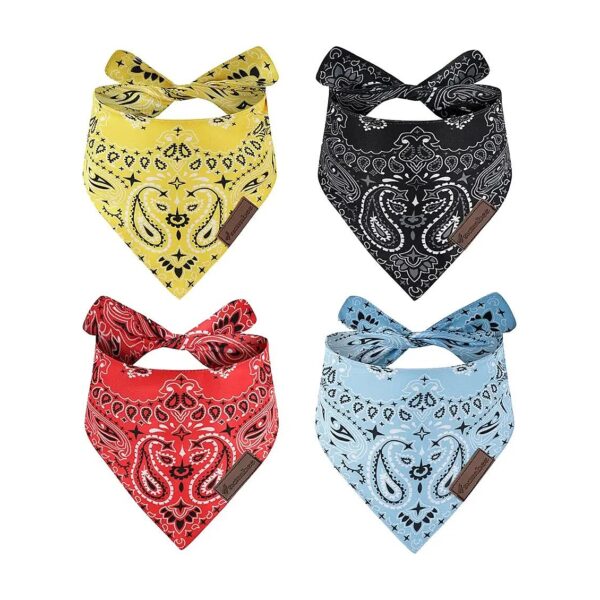 Unique Shape Dog Bandanas with Christmas Printing for Small to Large Dogs and Puppies