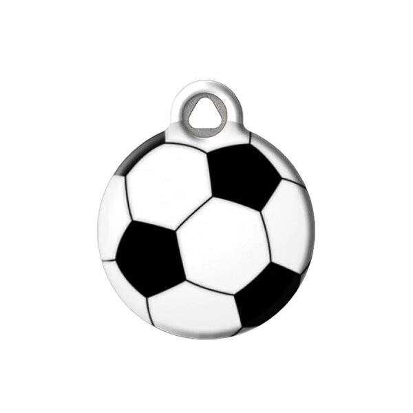 Unique Soccer Ball Designer Pet ID Tag for Cats and Dogs, Small Size