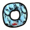 Unique Soft Dog Toy Ring in Camo Blue with Up to 4 Layers of Fabric for Durability