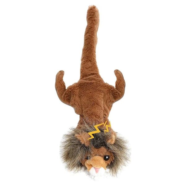 Unique, Stuffless Dog Toy with Squeaker for Small and Large Breeds, 14' Jungle Cat Design