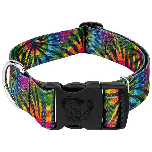 Unique Tie Dye Stripes Dog Collar with 12 Groovy Designs to Choose