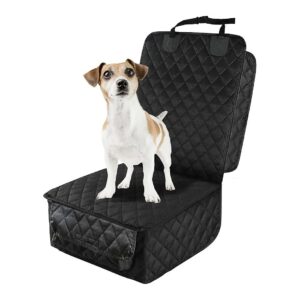 Unique Waterproof Car Seat Cover with Storage Pocket and Side Flaps for Dogs and Vehicles