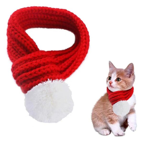 Unique and Stylish Christmas Pet Scarf for Cats and Small Dogs XS