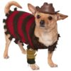 Unisex Adult Freddy Krueger Dog Costume Party Supplies Multicolor