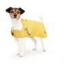 Unisex Medium Size Dog Coat with Antique Gold and Water Resistant Properties