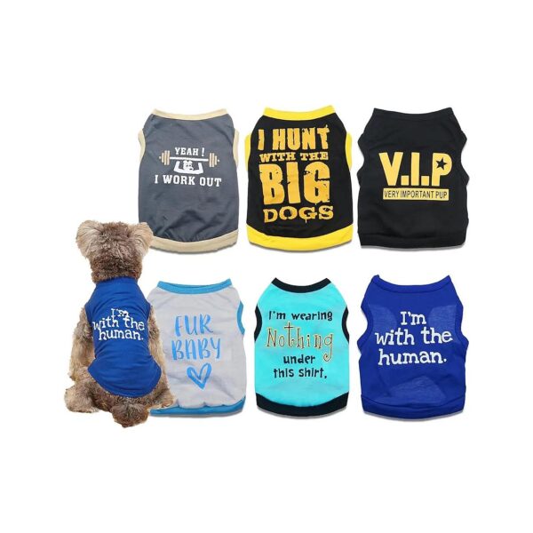 Unisex Small Dog Puppy Shirts Boy Dog Clothes Sleeveless Summer Cute Dogs