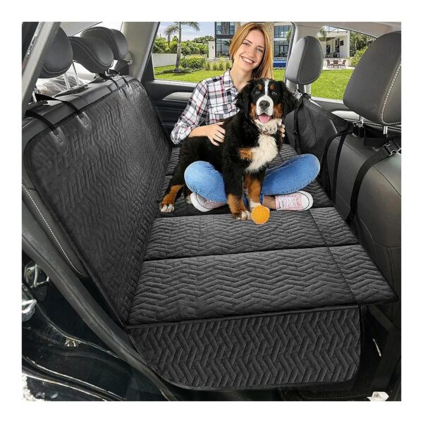 Universal Fit Dog Car Bed Cover with Adjustable Buckle Straps and Waterproof Design