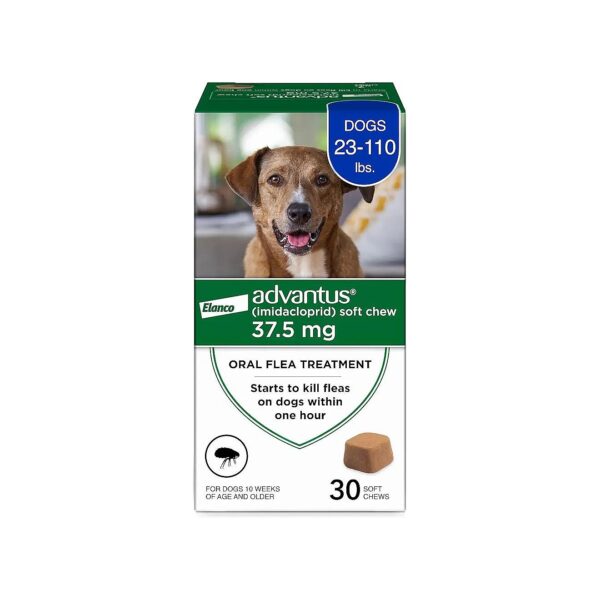 Unscented Flea Treatment for Dogs 23-110 lbs, 30 Count