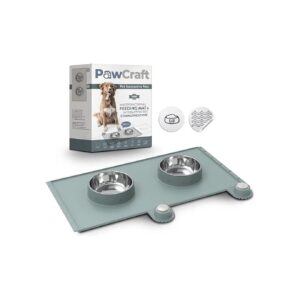 Up Pet Feeding Mat with Built-In Dog Speaking Button Set for Easy Communication