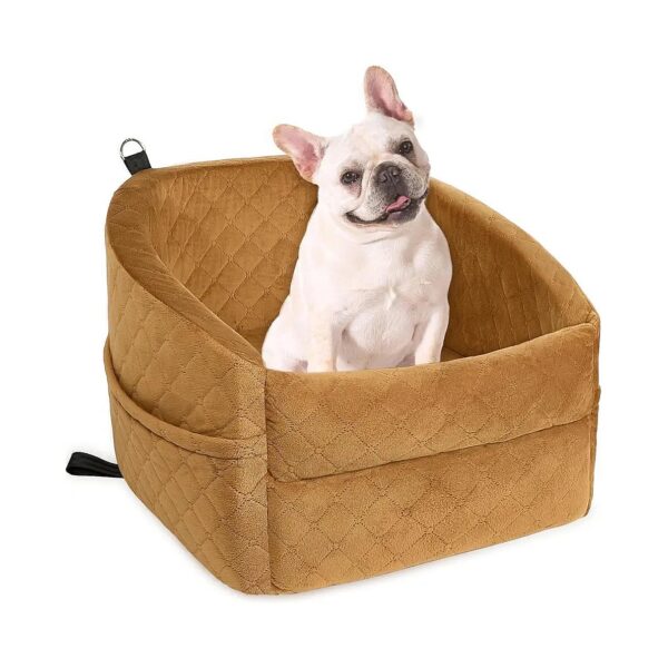 Upgrade Dog Car Seat with Thick Cushion, Storage Pockets, and Leash