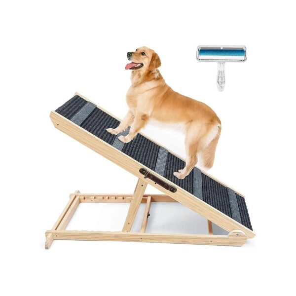 Upgrade Dog Ramp for Bed, Couch, and Car with 6 Adjustable Heights and 200 LBS Capacity