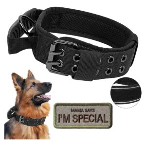 Upgrade Tactical Nylon Dog Collar with Reflective Design for Medium to Large Breeds