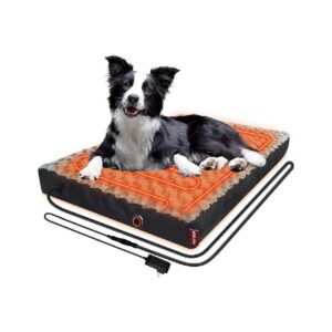 Upgraded Heated Pet Bed with Waterproof Cover for Small Dogs and Cats