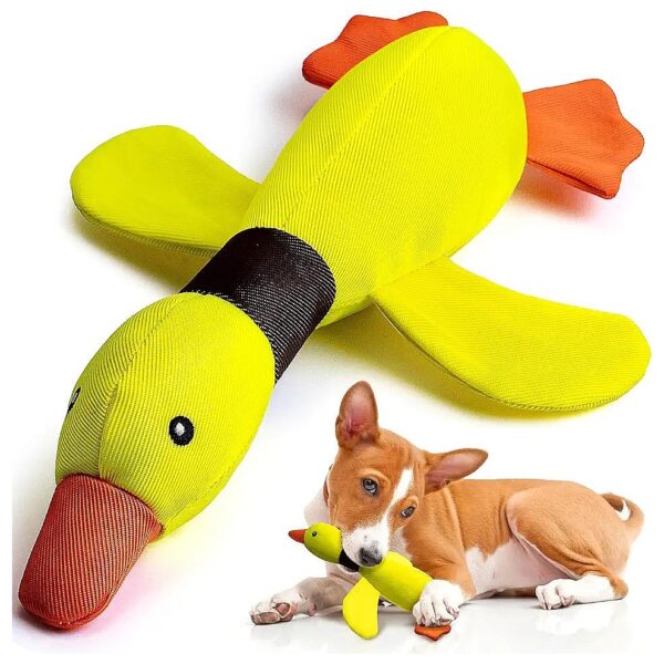 Upgraded Indestructible Goose Squeaky Dog Chew Toys for Small Medium Large Breeds