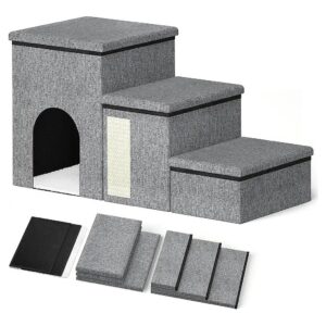 Use Pet Steps for Small to Medium Dogs with Adjustable Height and Non-Slip Surface