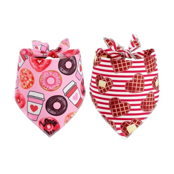 Valentine's Day Pet Accessories Soft Dog Bandanas for Medium to Large Dogs