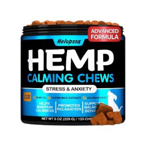 Valerian and Hemp Oil-Based Calming Treats for Dogs with Separation Anxiety