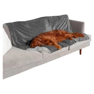 Value Waterproof Velvet Dog Blanket - Two-Tone Luxe Velvet