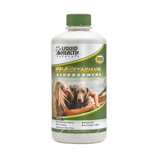 Vegetarian Dog Vitamins and Joint Oil with Glucosamine for All Breeds and Sizes