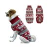 Vehomy Christmas Sweater for Medium Large Dogs XL Reindeer Snowflake Argyle