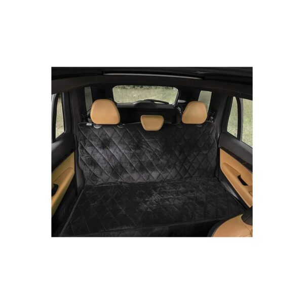 Velvet Rear Car Seat Protector Charcoal Washable Waterproof Pet Cover